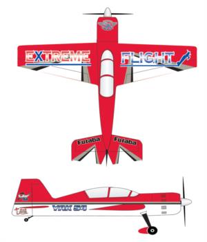 Extreme Flight Yak red-white printed 2 Graphic Package